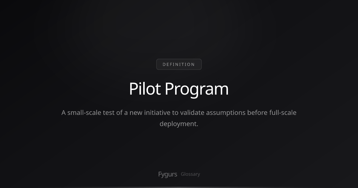 What is Pilot Program? | Definition & Guide | Fygurs